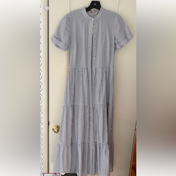 Brooks Brothers Dresses & Skirts - Striped Button-Front Maxi Dress in Blue and White Brooks Brothers